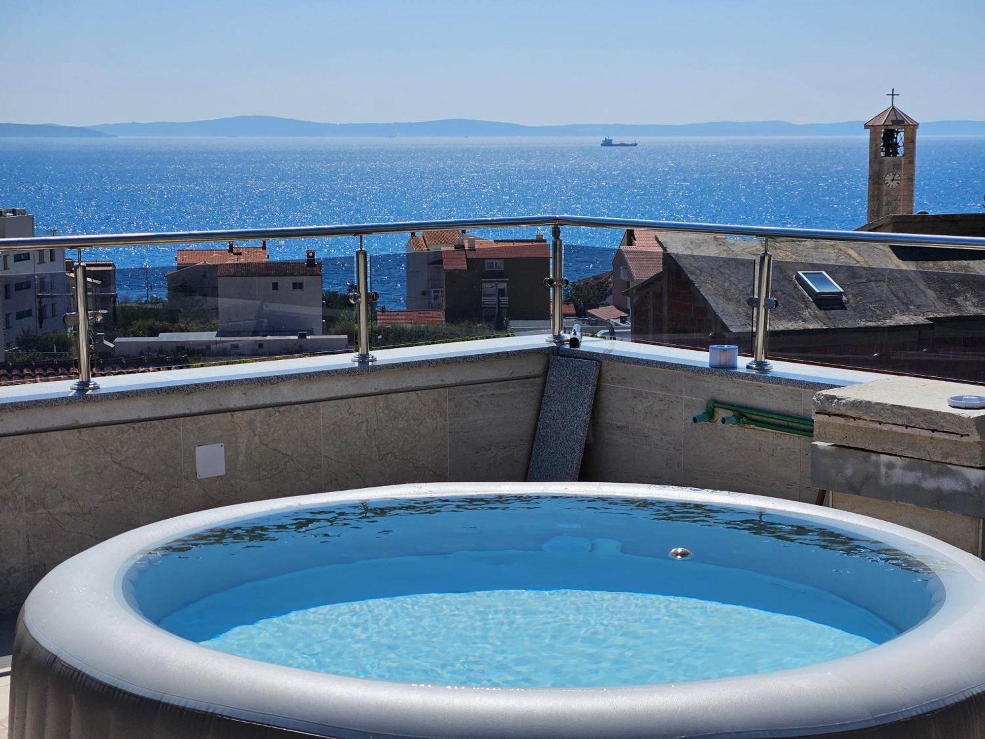 Modern Villa With Jacuzzi, Beautiful Sea View, Near Split! Villa 36A Podstrana Exterior foto